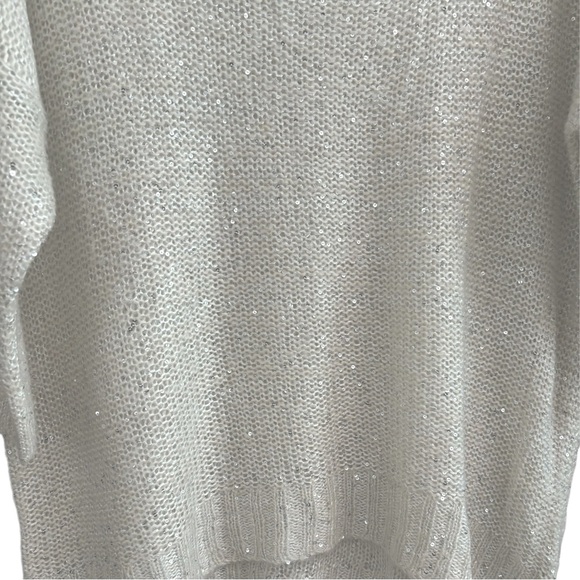 NWOT KIKIT Sequin Half Sleeve Sweater White Xl - Picture 3 of 10